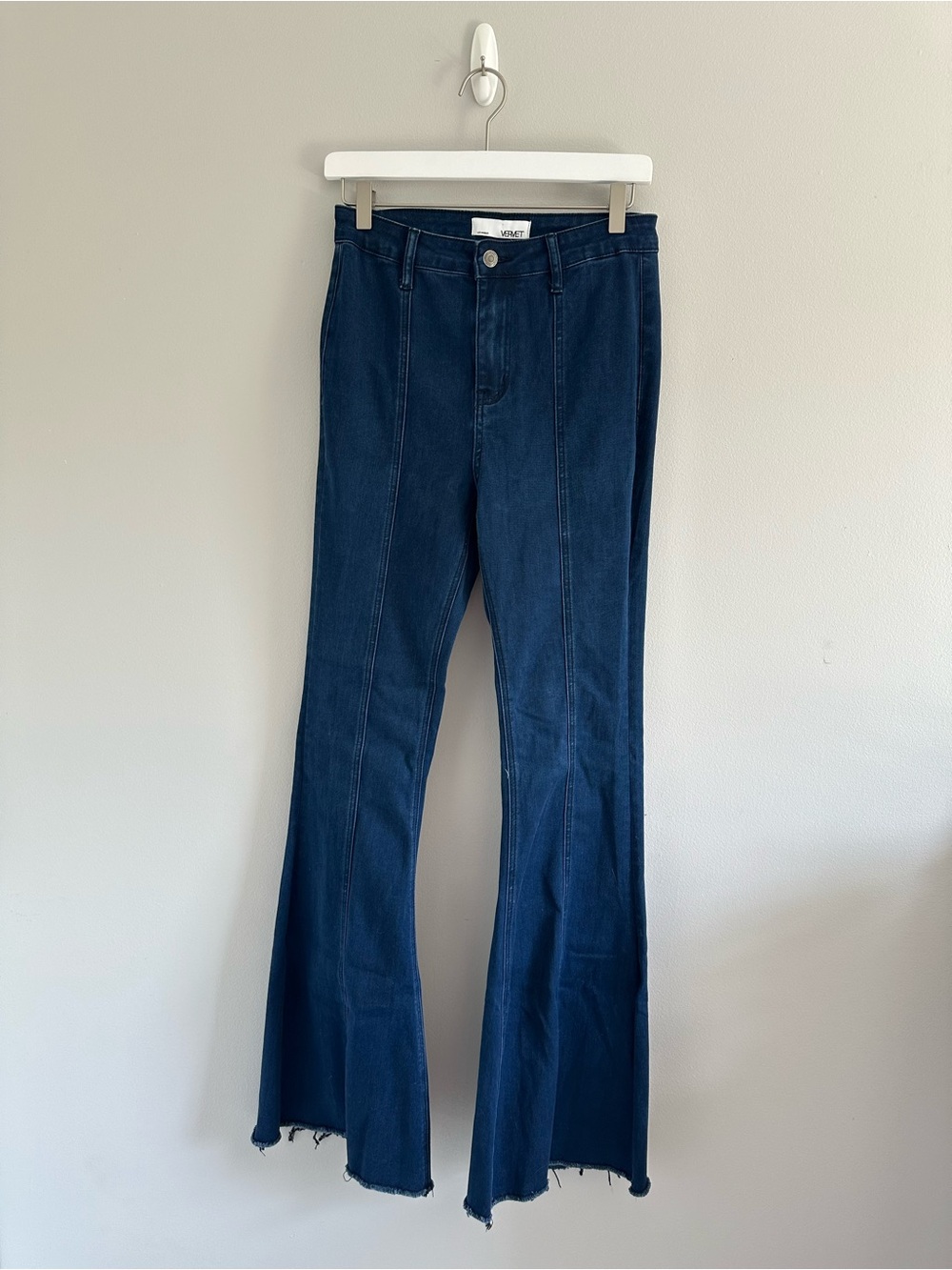 Vervet Dark Wash Super High Rise Flare Jeans Size 26 NWT